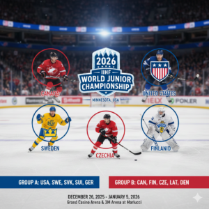 Catch the 2026 IIHF World Junior Hockey Championship in Minnesota from Dec 26 - Jan 5