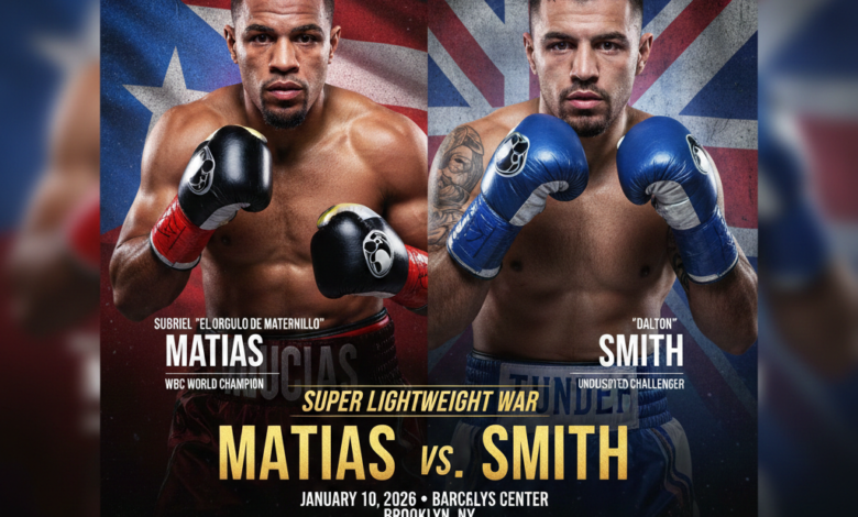Subriel Matias vs Dalton Smith Fight Poster Newswireni