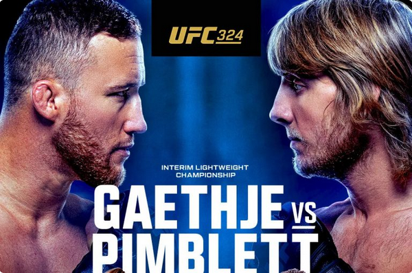 Justin Gaethje vs Paddy Pimblett Live on Paramount+ for UFC 324